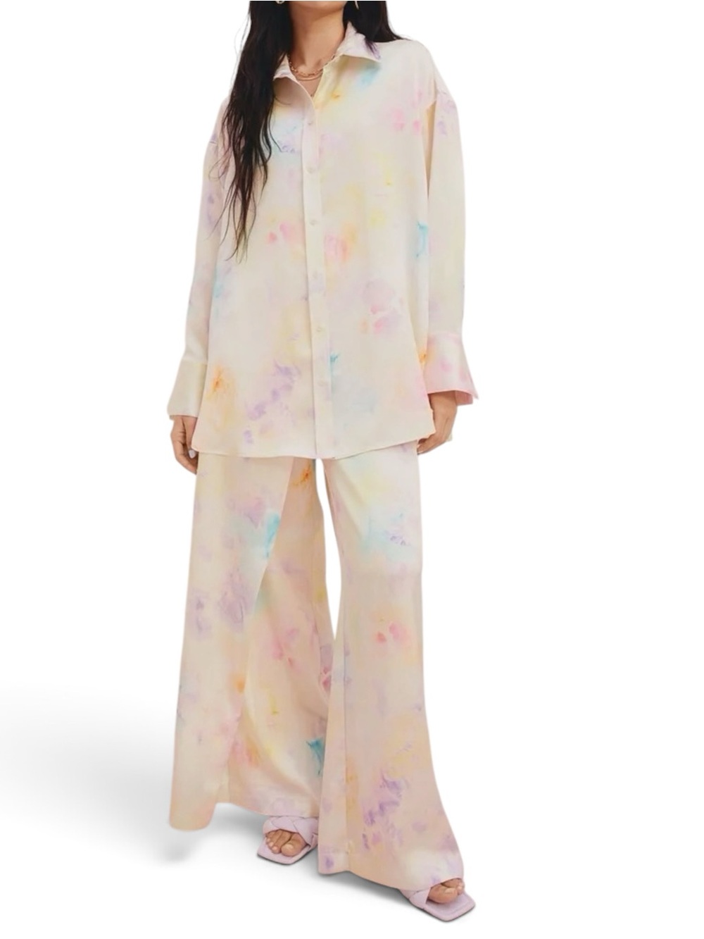 H&M Watercolour Satin Matching Set – Size Small